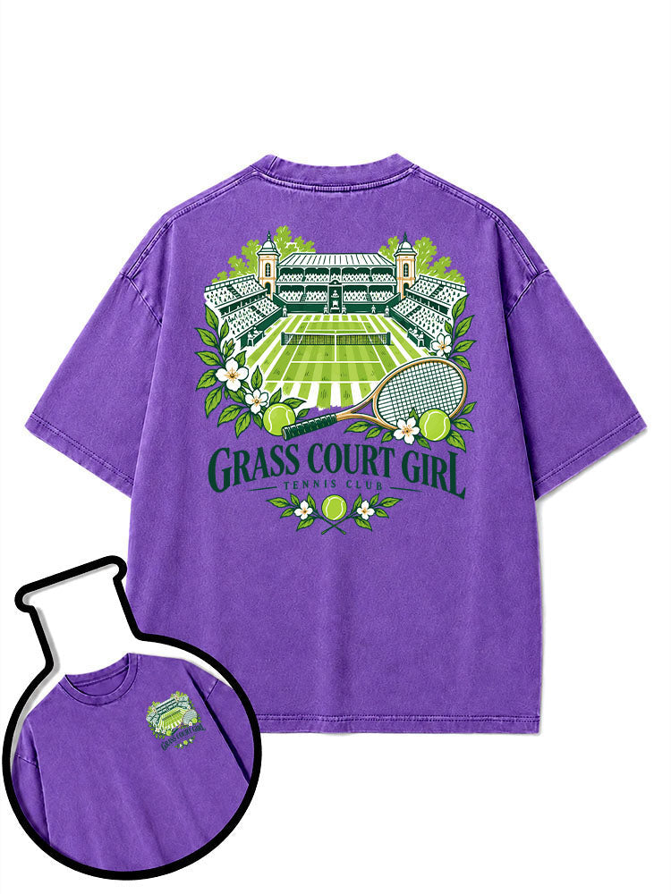 Grass Court Girl Tennis Club Washed T-Shirt