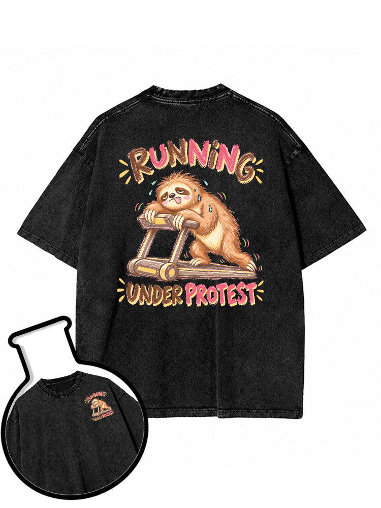 RUNNING UNDER PROTEST Washed T-Shirt