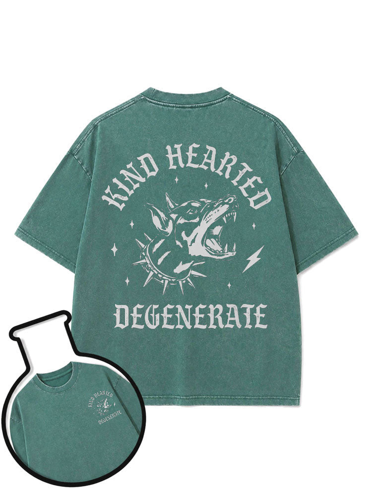 KIND HEARTED DEGENERATE Washed T-Shirt