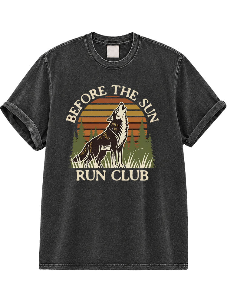 Before the Sun Run Club Washed T-Shirt