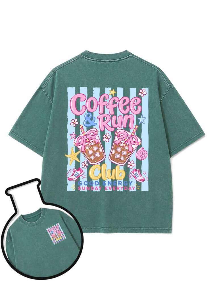 Coffee & Run Club Washed T-Shirt
