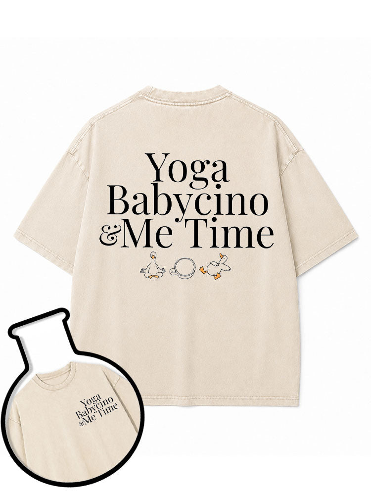 Yoga Babycino & Me Time Washed T-Shirt