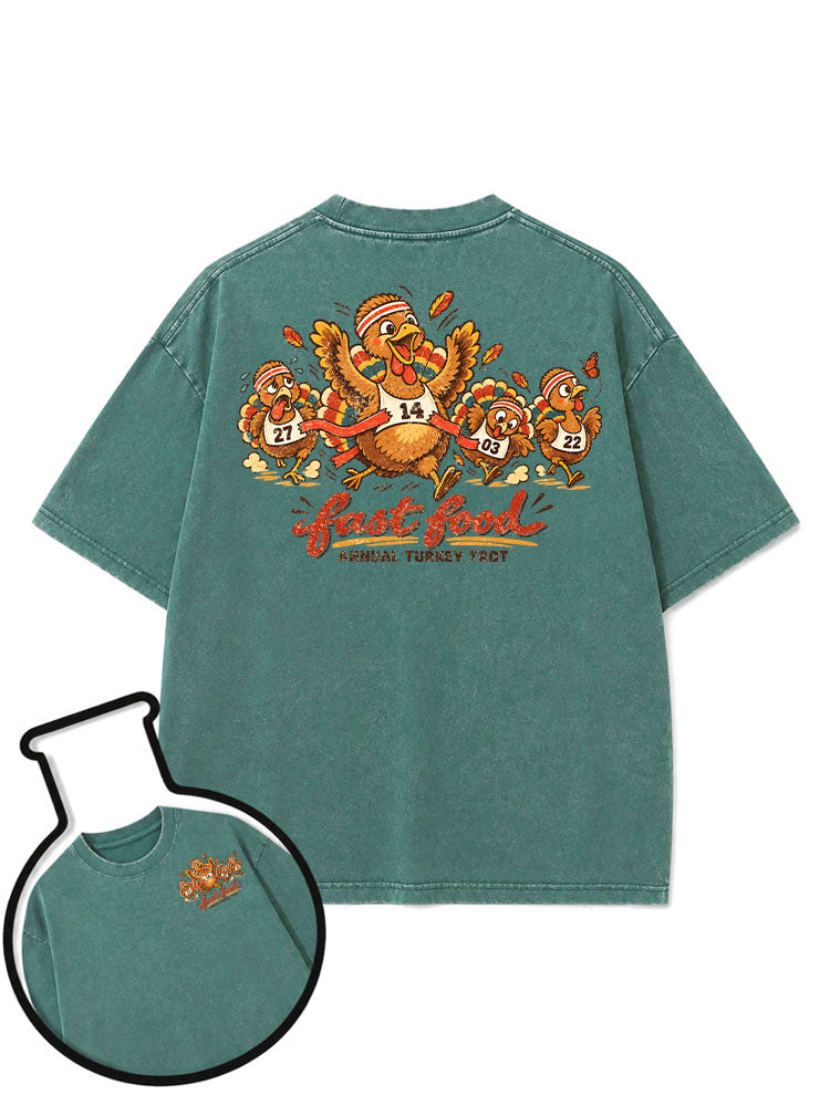 ANNUAL TURKEY TROT Washed T-Shirt