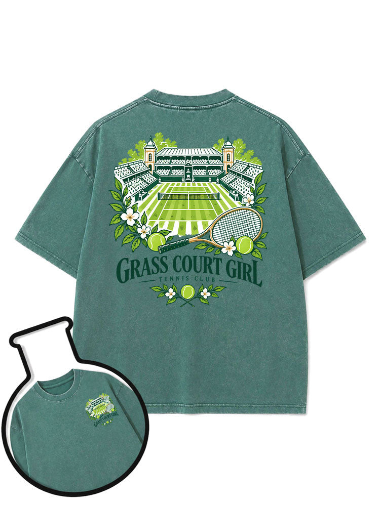Grass Court Girl Tennis Club Washed T-Shirt