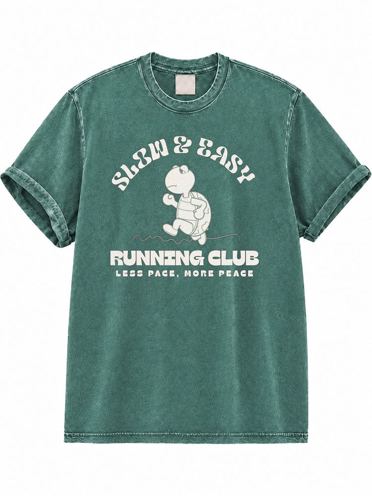 Slow & Easy Running Club Washed T-Shirt