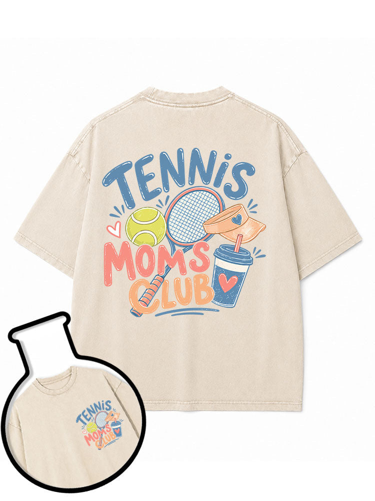 TENNIS MOMS CLUB Washed T-Shirt