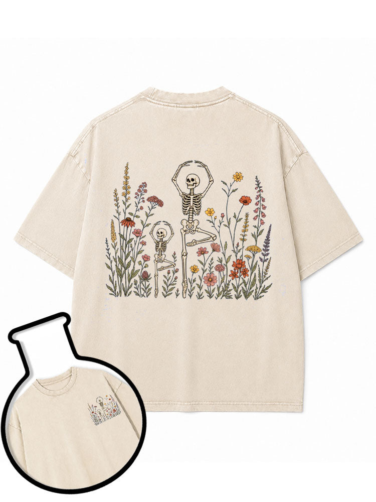 Skull Yoga Washed T-Shirt