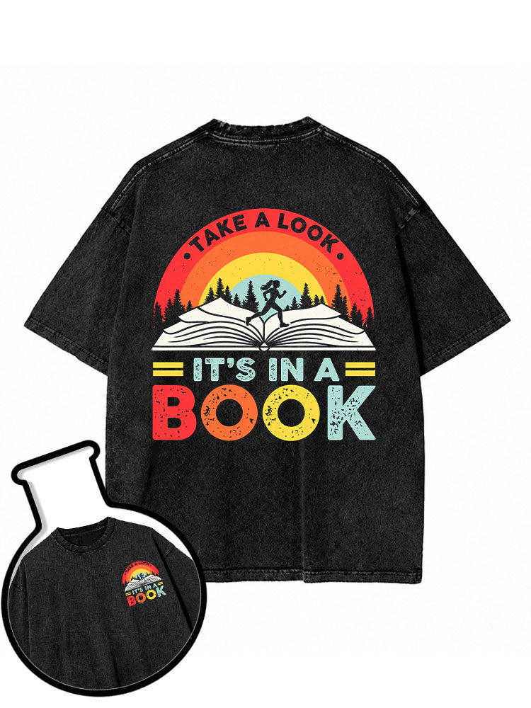 TAKE A LOOK IT'S IN A BOOK Washed T-Shirt