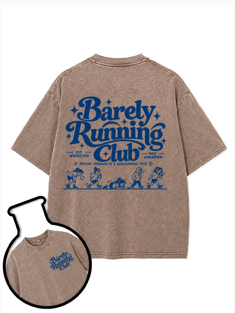 BARELY RUNNING CLUB Washed T-Shirt