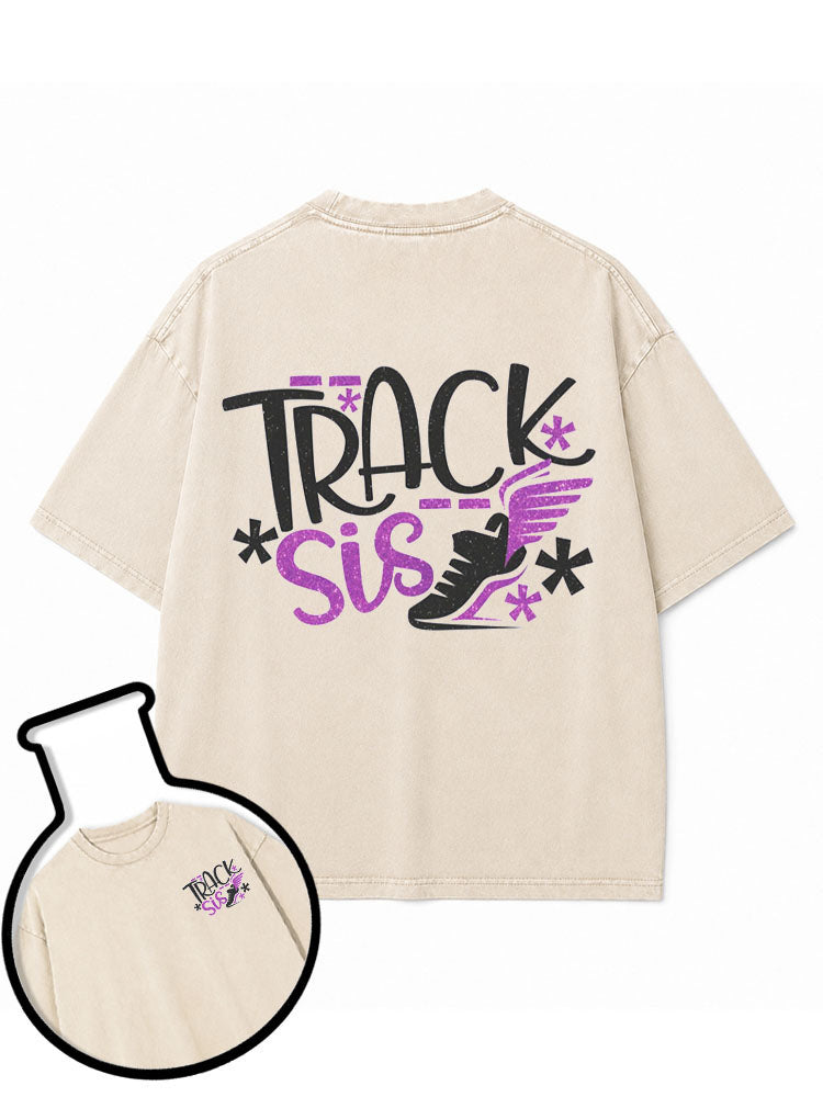 TRACK sister Washed T-Shirt