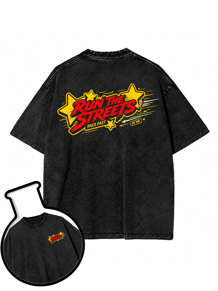 RUN THE STREETS Washed T-Shirt