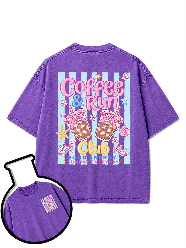 Coffee & Run Club Washed T-Shirt