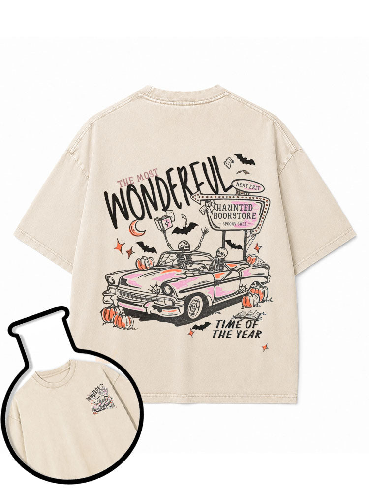 Most Wonderful Time Halloween Washed T-Shirt