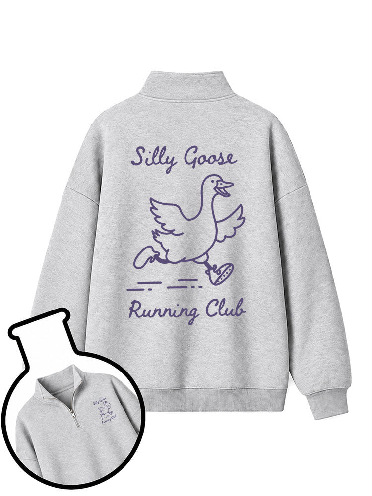Silly Goose Running Club Half-Zip Fleece Pullover