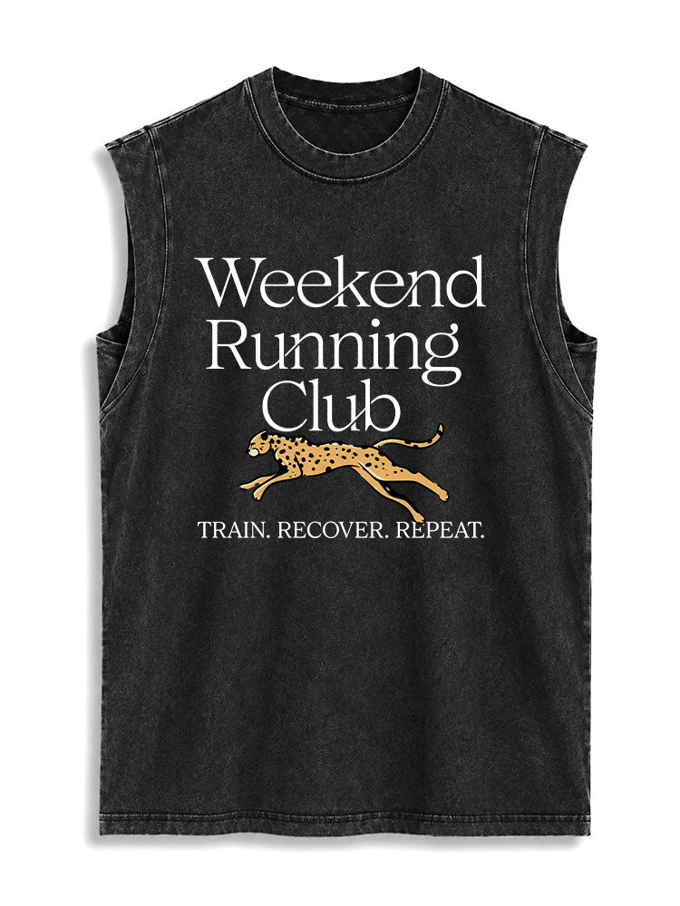 Weekend Running Club Vintage Washed Cotton Tank Top