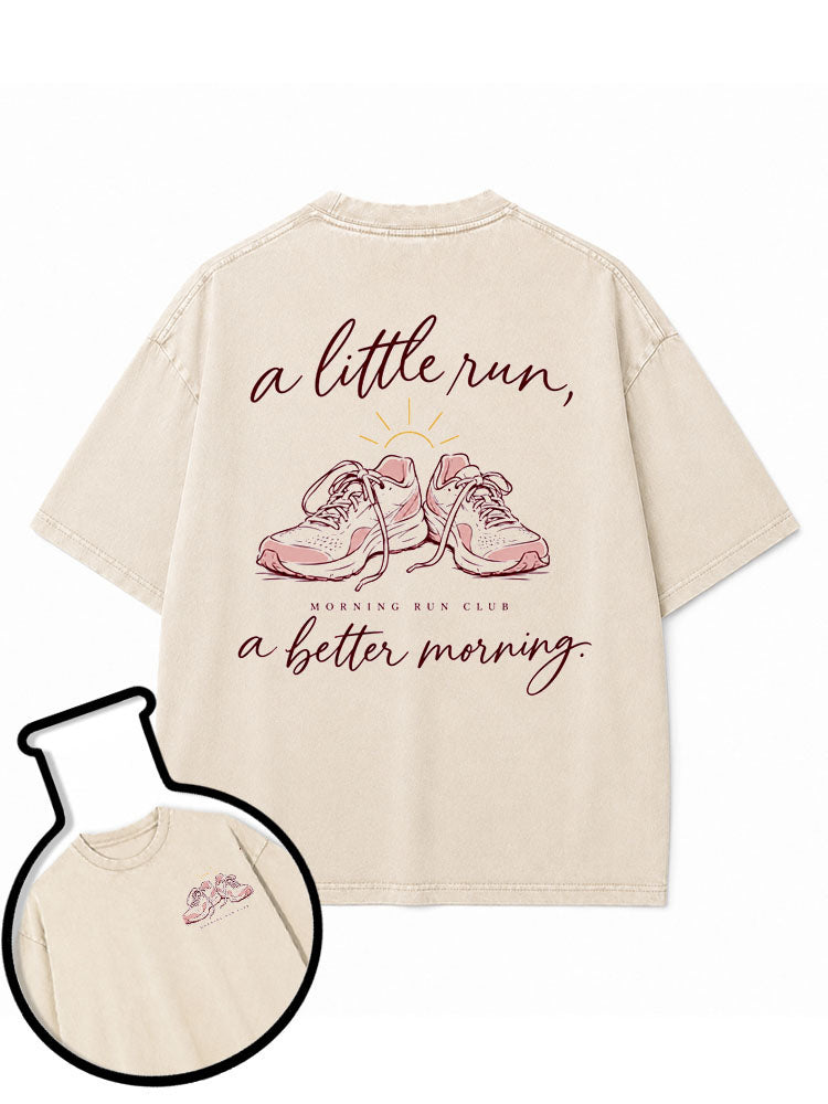 MORNING RUN CLUB Washed T-Shirt