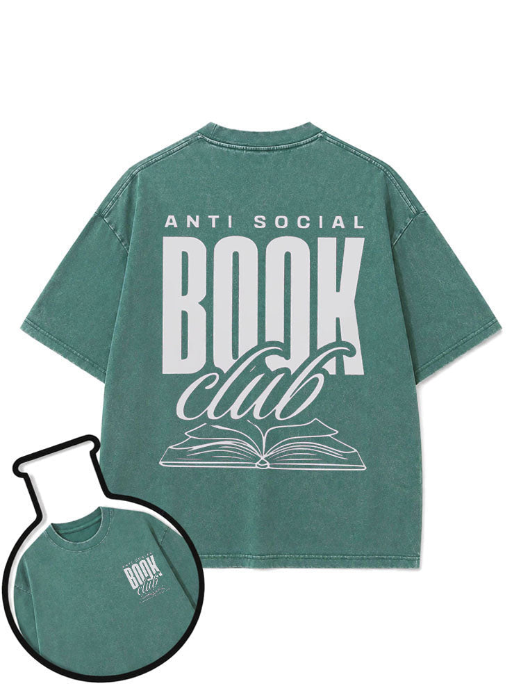 ANTI SOCIAL BOOK club Washed T-Shirt