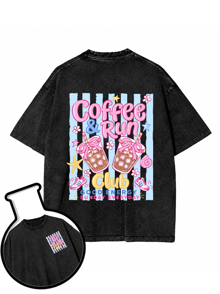 Coffee & Run Club Washed T-Shirt