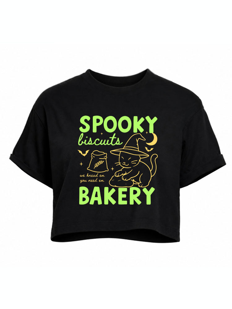 SPOOKY biscuits BAKERY Crop Tops