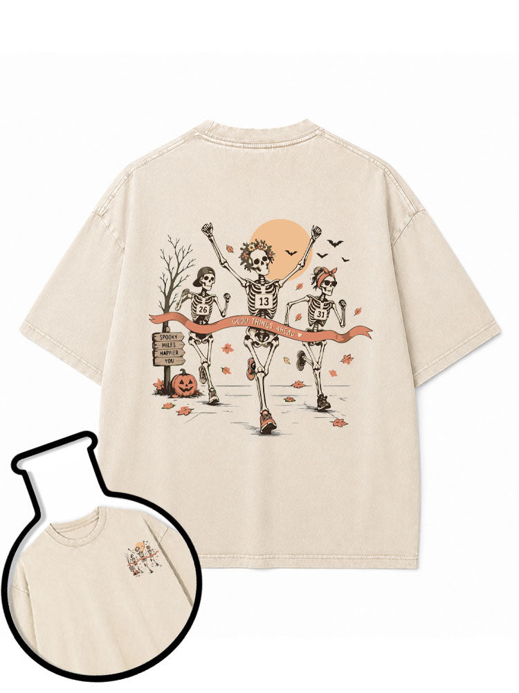 SPOOKY MILES Washed T-Shirt