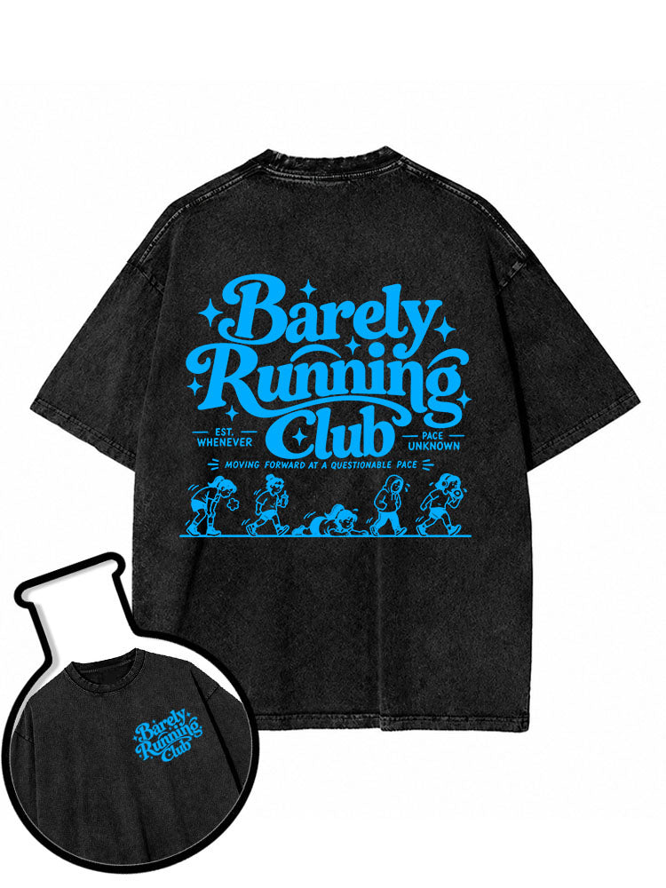 BARELY RUNNING CLUB Washed T-Shirt
