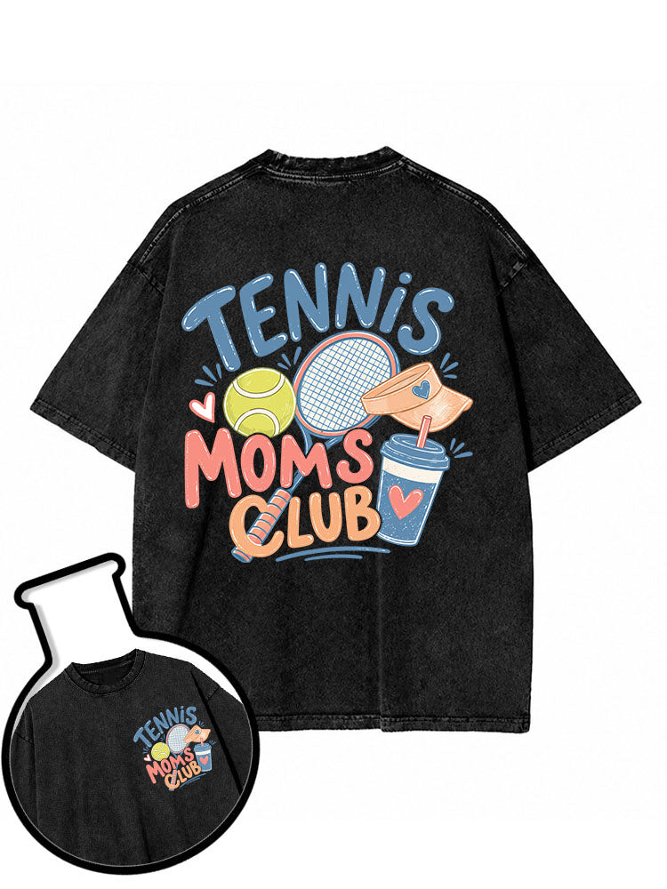 TENNIS MOMS CLUB Washed T-Shirt