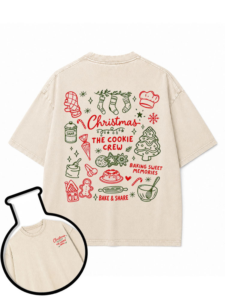 Christmas THE COOKIE CREW Washed T-Shirt