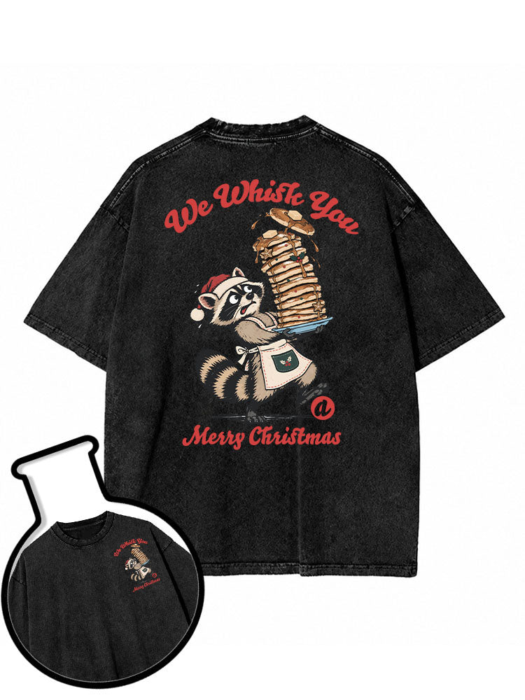 We Whisk You a Merry Christmas Washed T-Shirt
