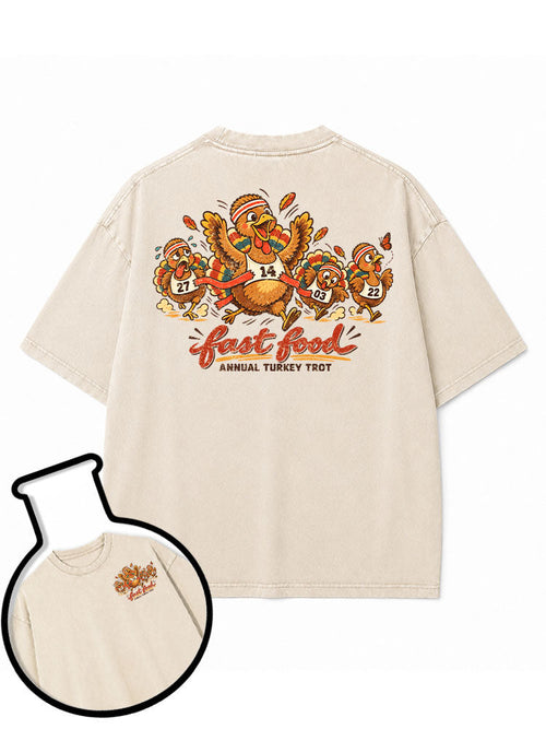 ANNUAL TURKEY TROT Washed T-Shirt