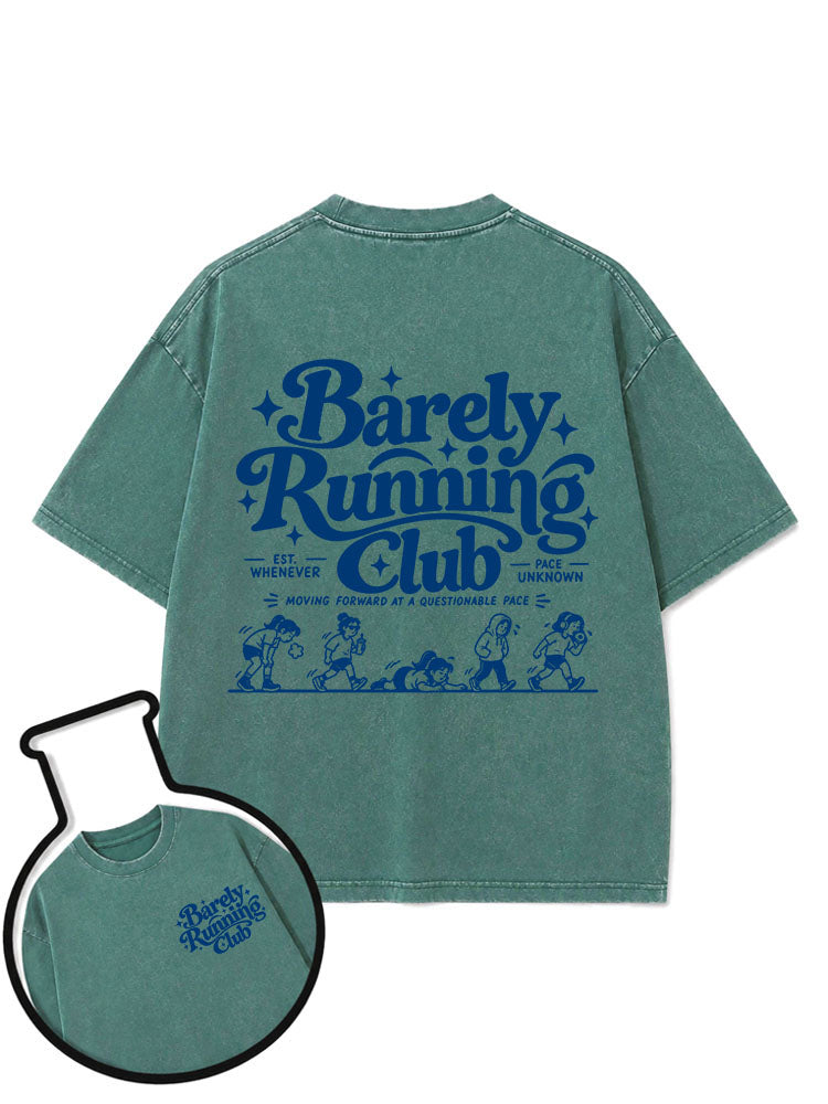BARELY RUNNING CLUB Washed T-Shirt