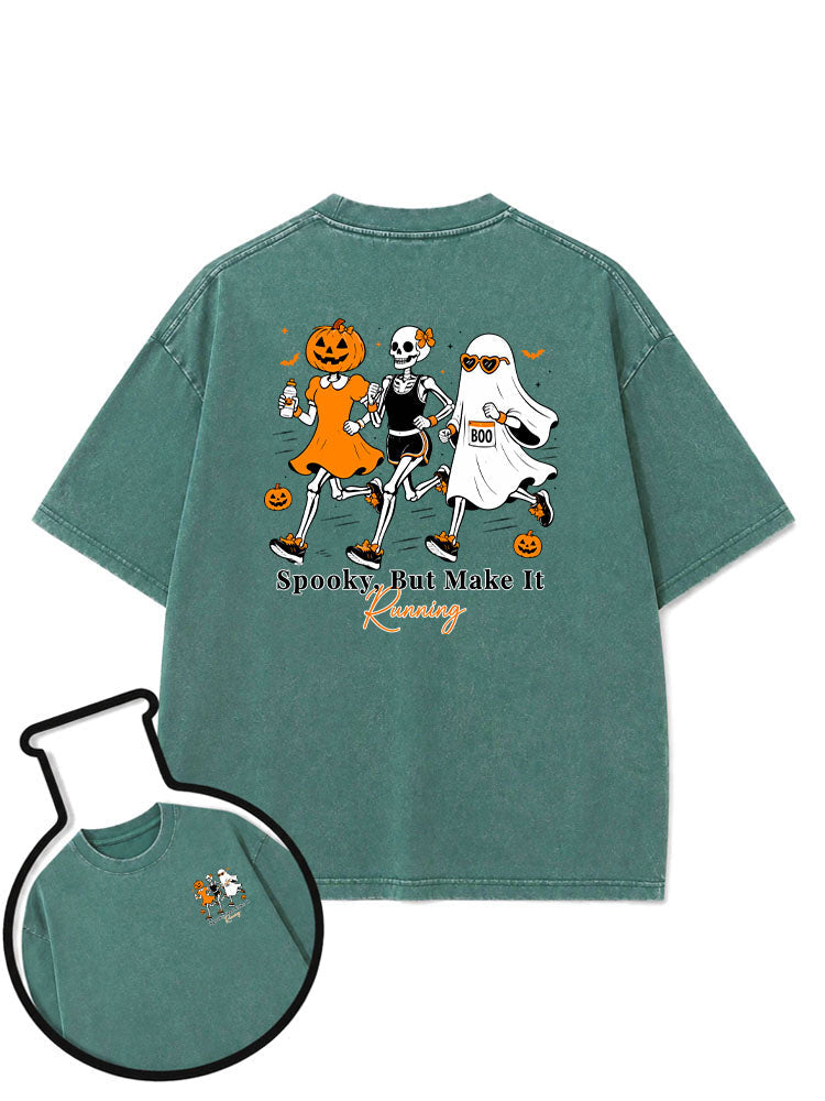 Spooky But Make It Running Washed T-Shirt