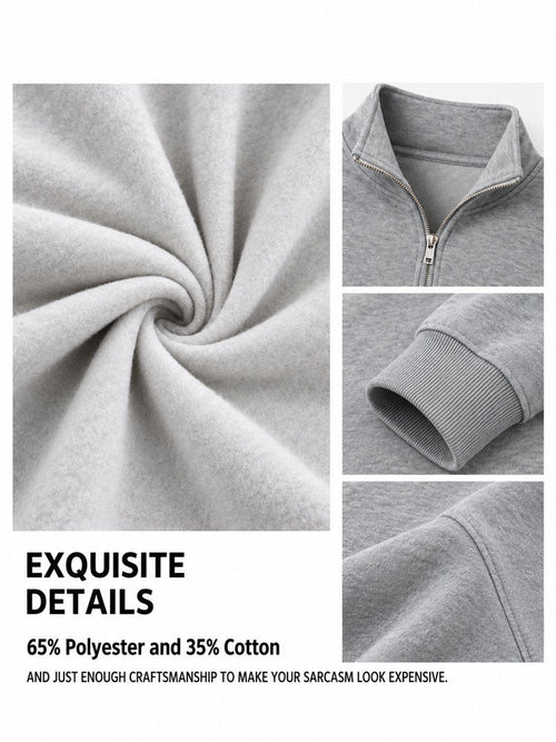 Coffee & Running Half-Zip Fleece Pullover
