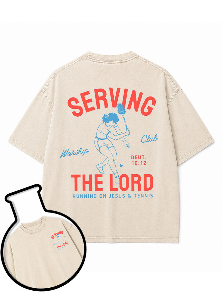 SERVING THE LORD Washed T-Shirt