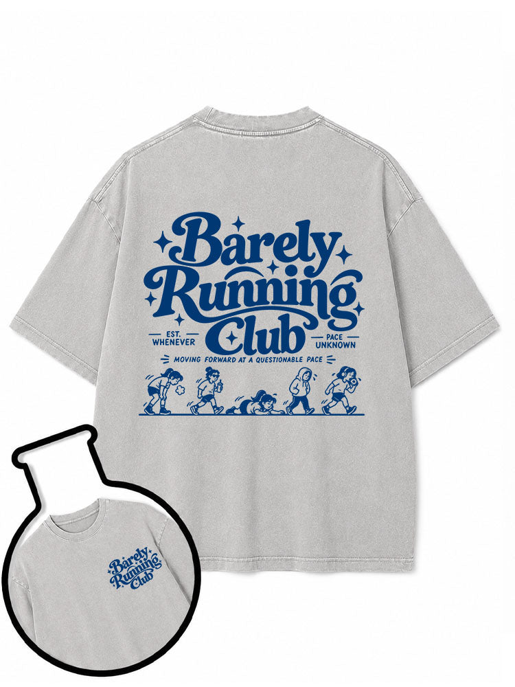BARELY RUNNING CLUB Washed T-Shirt