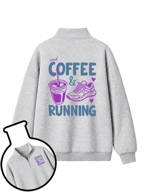 Coffee & Running Half-Zip Fleece Pullover